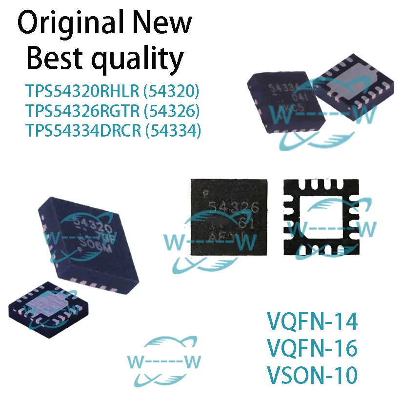(5-30 PCS)NEW TPS54320RHLR TPS54326RGTR TPS54334DRCR TPS54320 54320 TPS54326 54326 TPS54334 54334 QFN IC Chip electronic