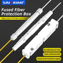 SAIVXIAN 100PCS Optical fiber protection box leather wire optical cable, heat shrinkable tube protective box insulating plastic