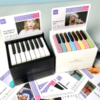 Taylor Piano Calendar 2025 Mini Piano Calendar Desktop Peripheral Ornaments with 27 Music Calendar Cards 52 Songs Gifts for Fans