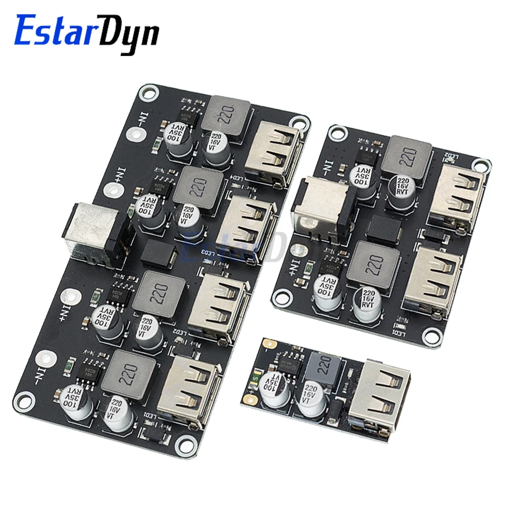 Estardyn QC3.0 QC2.0 USB DC-DC Buck Converter 6-32V to 5V Fast Charger Step Down Module for 9V 12V 24V Charging
