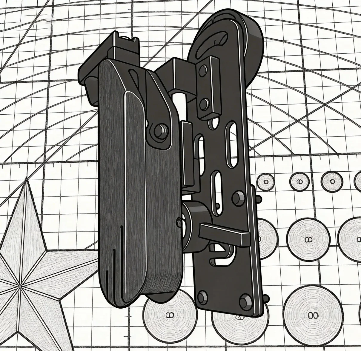 fma-aluminum-tactical-race-ghost-one-s-holster-quick-draw-speed-access-ipsc-comp-shooting