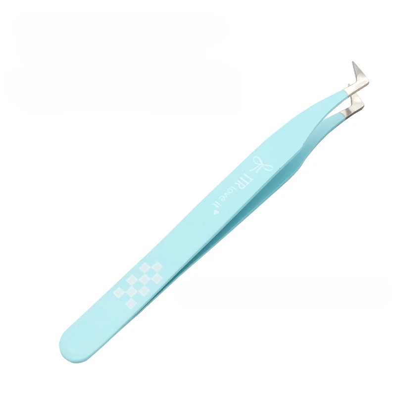 Pinça de extensão de cílios premium, ferramenta de beleza de aço inoxidável para colocação precisa de cílios postiços e modelagem de sobrancelha 128chrs