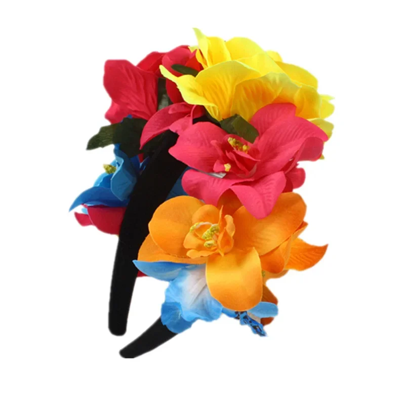 Day of the dead Dia de los muertos dress up party headbands retro Mexican Flower Crown Headband faux rose headband headband