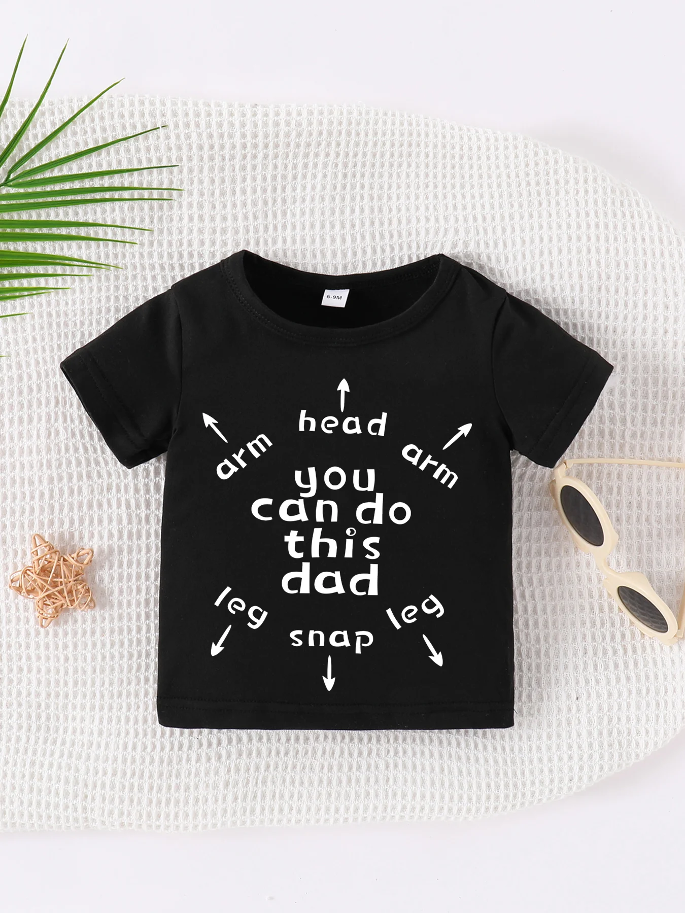 

0-3 year old Summer Newborn New Solid Color Print Pullover Round Neck Short Sleeve T-shirt for Male and Female Infants and Babi