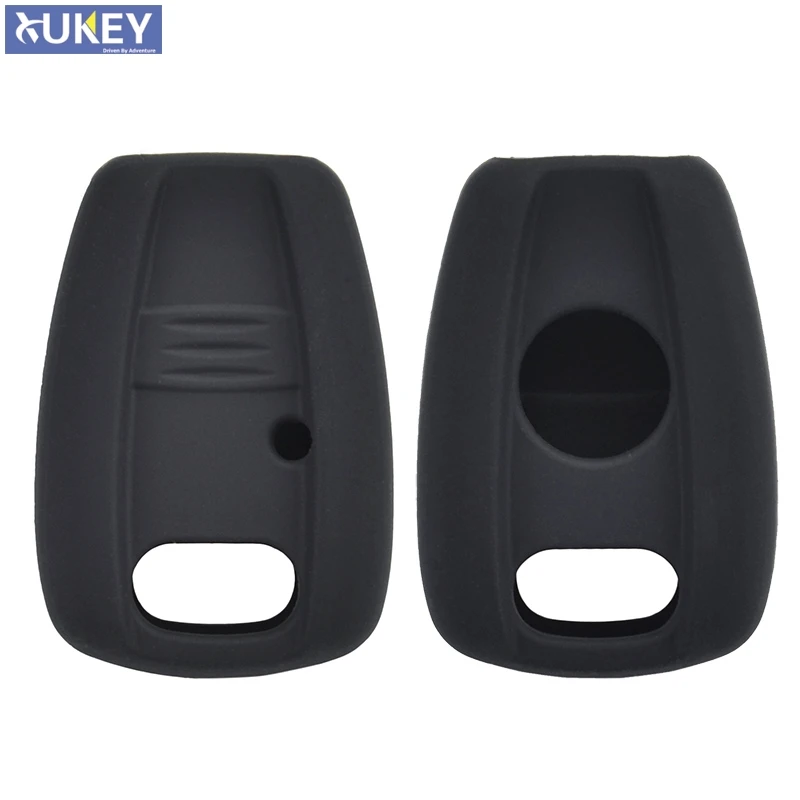 Silicone Key Case Fob Shell Cover For Fiat Doblo Ducato Idea Punto Stilo Seicento Panda Brava Grande Keyless Protector 1 Button