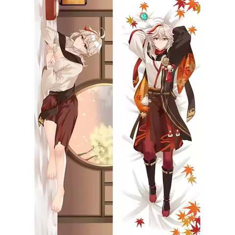 Anime Dakimakura Genshin Impact Character Kaedehara Kazuha Double-Sided Print Hugging Body Pillowcase Otaku Cosplay Pillow Cover