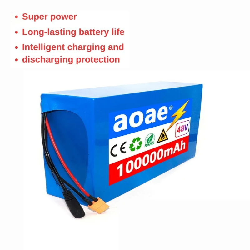 48 فولت 100000 مللي أمبير 18650 13S8P بطارية ليثيوم حزمة سعة كبيرة مناسبة لشاحن BMS + 54.6V2A المدمج 48 فولت 250-1500 واط #1