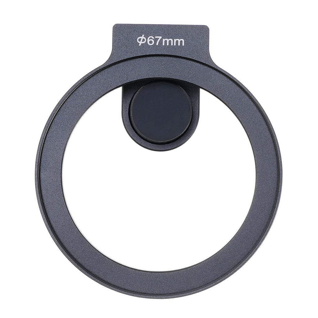67mm Universal Metal Lens Filter Clip for iPhone Mobile Phone Smartphone Adapter Mount with Cold Shoe Aluminum Alloy Clip