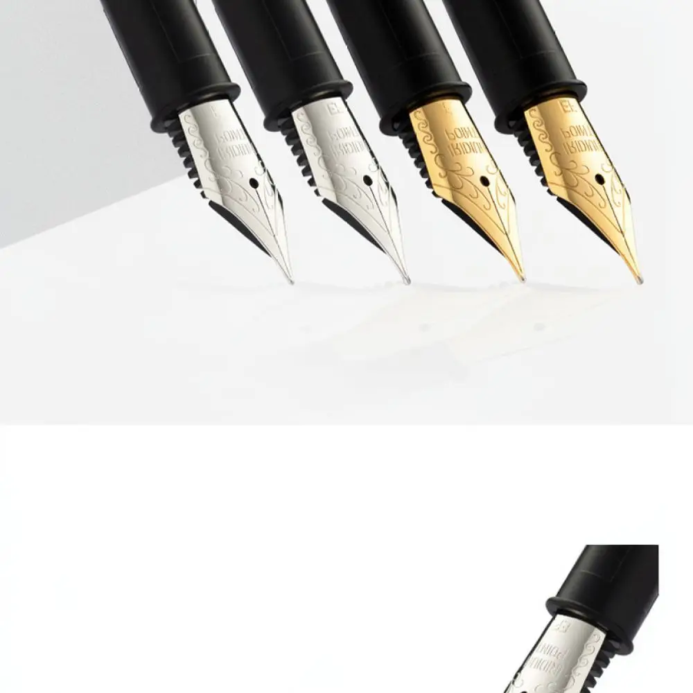 Fountain Pen Replacement Nib For Huashilai 2 6mm Caliber Metal Feed Dual Hole Flow System Stable Writing DIY Accessory