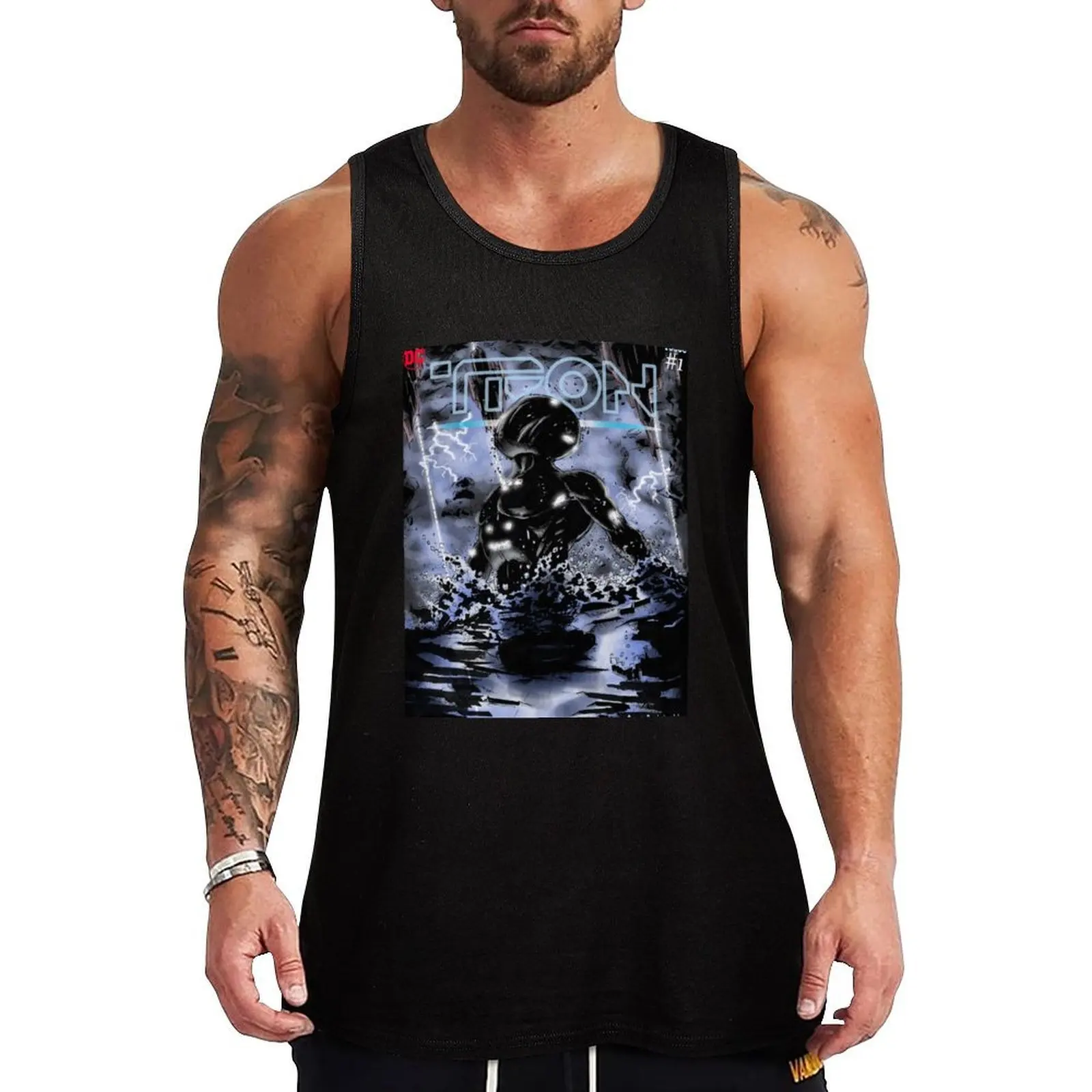 

TRON Fan Art Tank Top Breathable Athletic Tank Top Workout Quick Dry Shirt