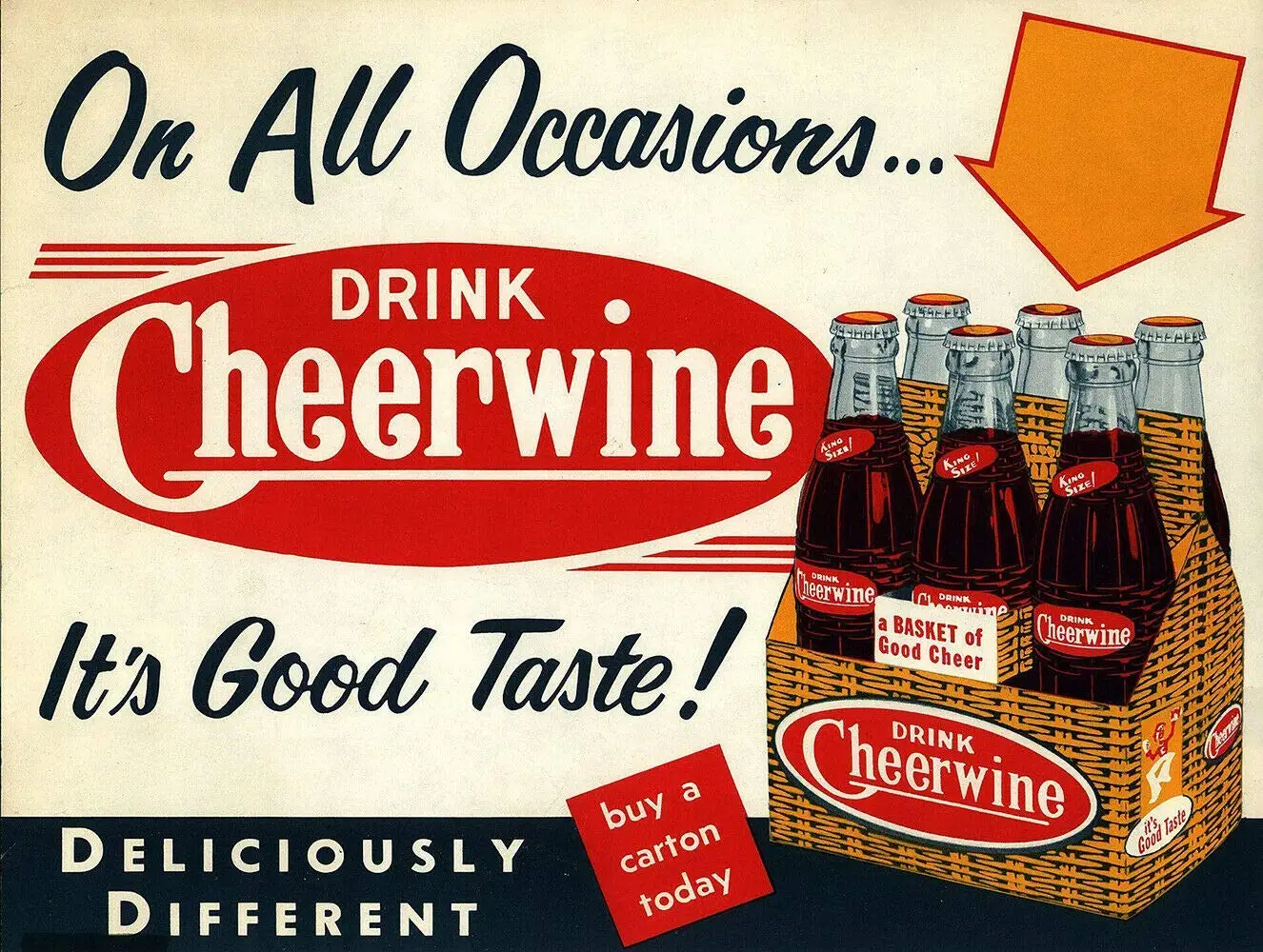 Tin Sign Vintage Chic Art Decoration Poster Drink Cheerwine Good Taste for Home Bar Cafe Farm Store Garage or Club 12 inch X 8 i