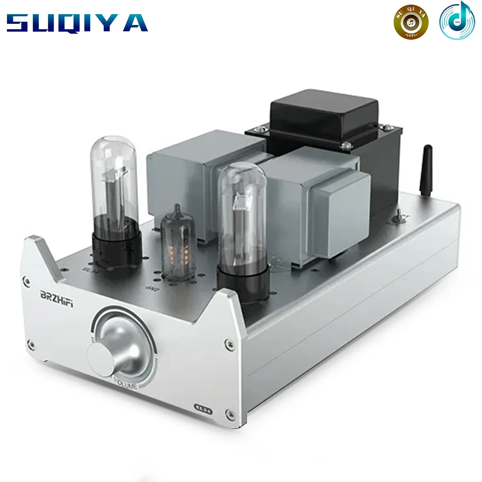 AC220V 8W * 2 8 Ohms 2,0 canales de un solo extremo Clase A 6N3C / EL34 tubo de vacío Bluetooth 5,0 HiFi fiebre amplificador de Audio de música para el hogar