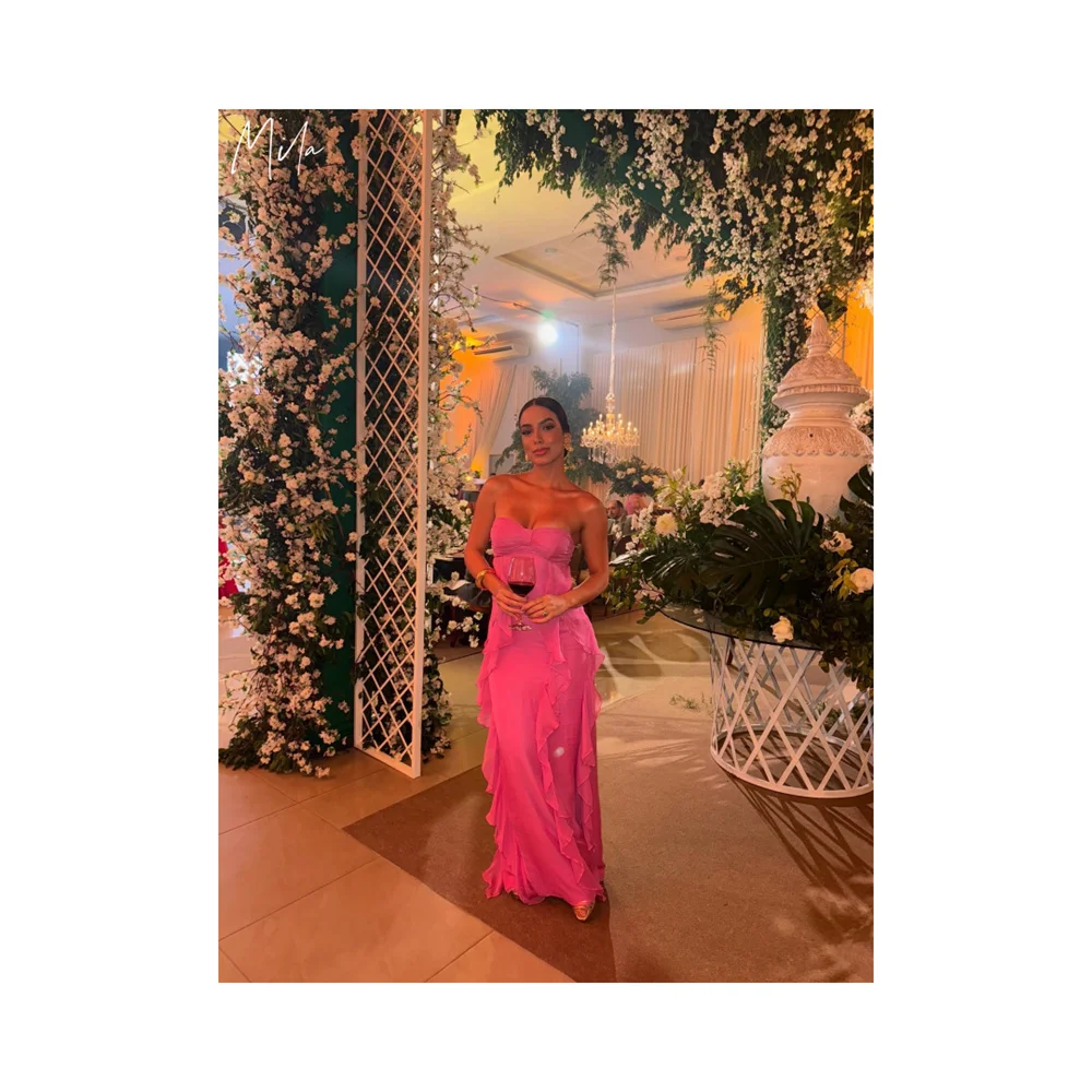 

Mila Lightweight Strapless Prom Dress Sleeveless Customized Elegant Women Evening Dresses Sheath Floor-Length vestidos de fiesta