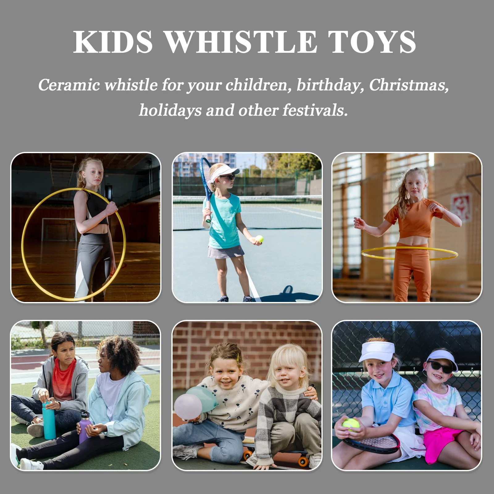 

2Pcs Ceramic Whistle Pendant Necklace Conch Design Attracts Children Suitable for Birthdays Party Favors and Festivals