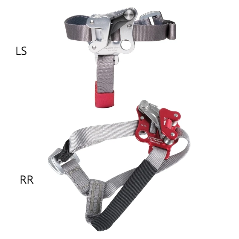 Outdoor Safety Rock Climbing Foot Ascender Riser with Pedal Belt Grasp Rope Gear Anti Fall off Left Right Foot Gear DropShipping