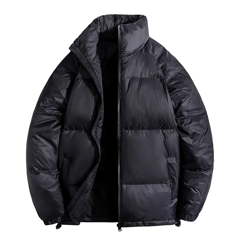 Winter New Style Hiking Down Coats for Men Outdoor Stand Collar Camping Down Jackets Windproof Warm Male Outerwear All-match