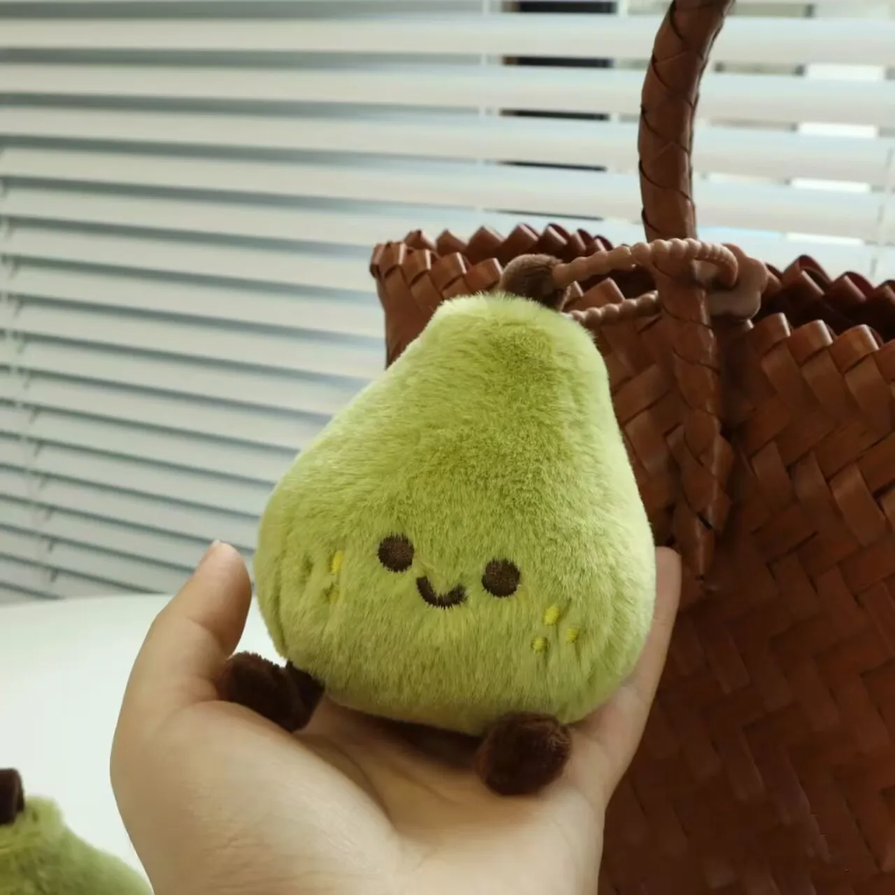Cute Fruit Plush Stuffed Doll Toy Pendant Korean Version Pear Plush Stuffed Doll Bag Decoration Keychain Pendant Girl Gift