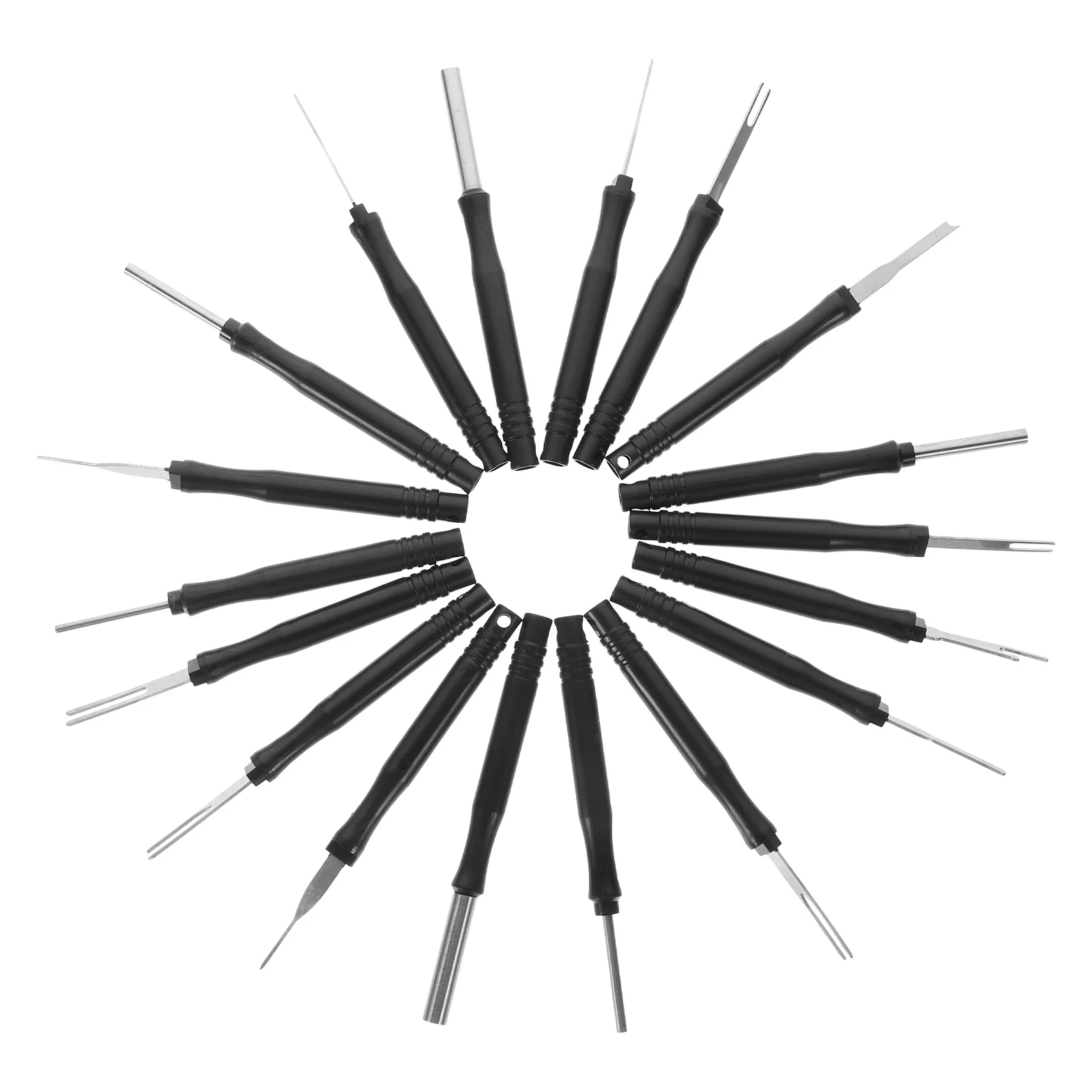 

18pcs Terminal Pin Extractor 0.8~6.2mm Wire Harness Tool Long Handle Automotive Electrical System Practical Steel Construction