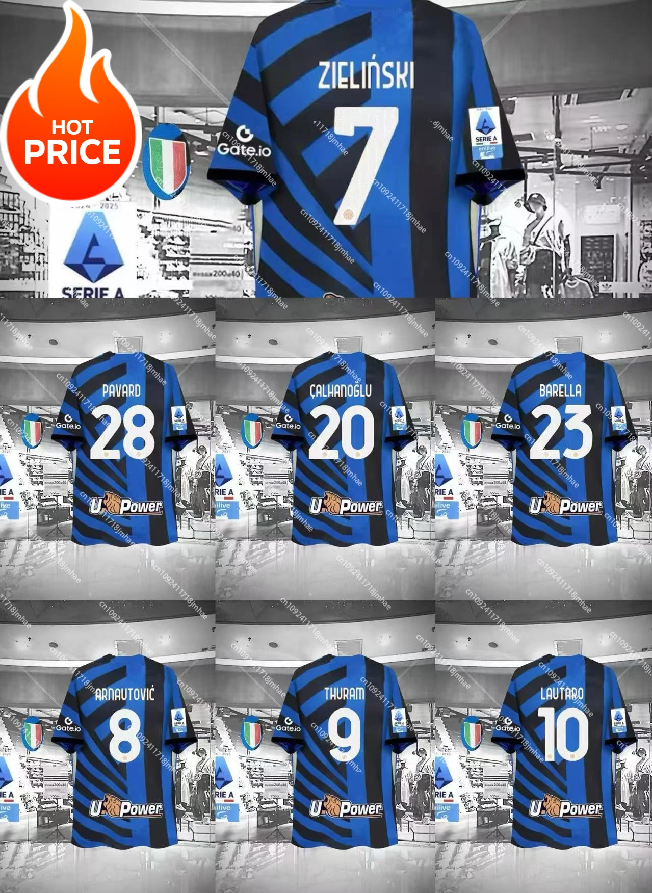 2025 Summer Hot-selling Inter Milan Players Fan Version Serie A Football T-shirt Sweat-absorbing Quick-drying Breathable Jersey