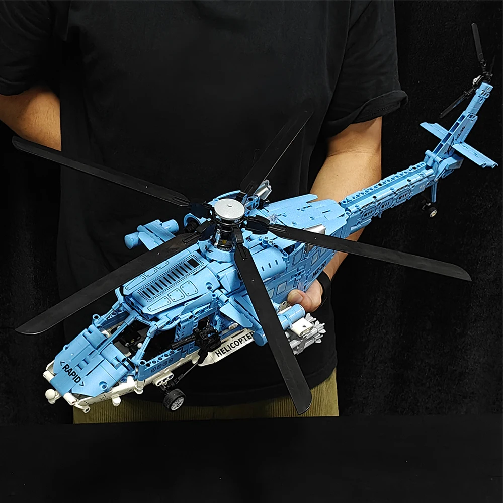 HUIQIBAO 1389PCS WW2 Militär Hubschrauber Gunship Baustein Set für Kinder Flugzeug Waffe Ziegel Spielzeug Ziegel wohnkultur.