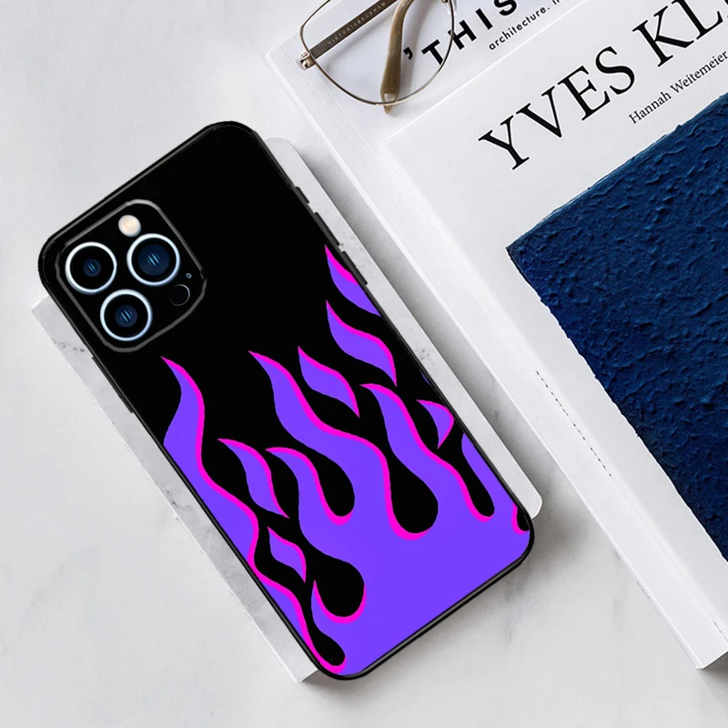 Blue Red Flame Fire Phone Case For iPhone 13 11 12 14 15 16 Pro Max 7 8 Plus X XS XR 12 13 Mini Bumper Cover
