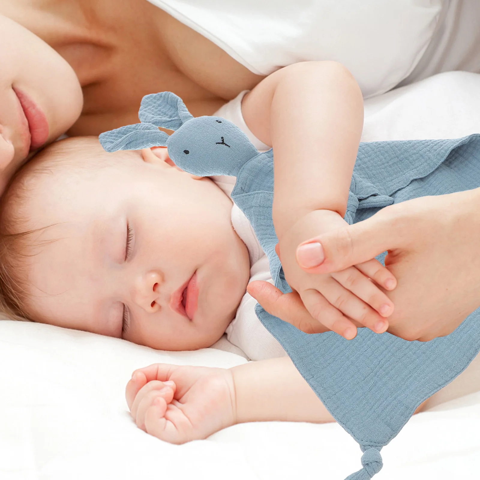 ผ้าห่มนิรภัยสำหรับเด็กทารก ผ้าฝ้ายเนื้อนุ่ม ปลอบประโลม ช่วยให้รู้สึกสบาย ไม่หลุดลุ่ย ไม่เป็นขุย ปลอดภัยสำหรับเด็กแรกเกิดและเด็กเล็ก