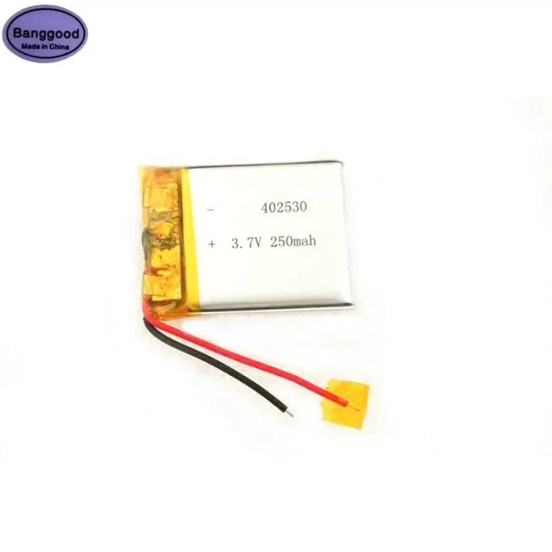 

1pc 3.7V 250mAh 402530 042530 Lipo Polymer Lithium Rechargeable Li-ion Battery Cells For Bluetooth Speaker GPS PDA