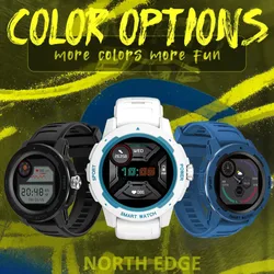 North EDGE Mars Neutral Watch Full Touch Intelligent Heart Rate Monitor Blood Pressure Waterproof Couple Watch for Men and Women