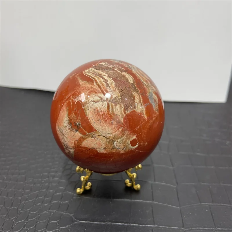 8.1cm Natural Crystal Red Jasper Sphere Amethyst Ball For Decoration