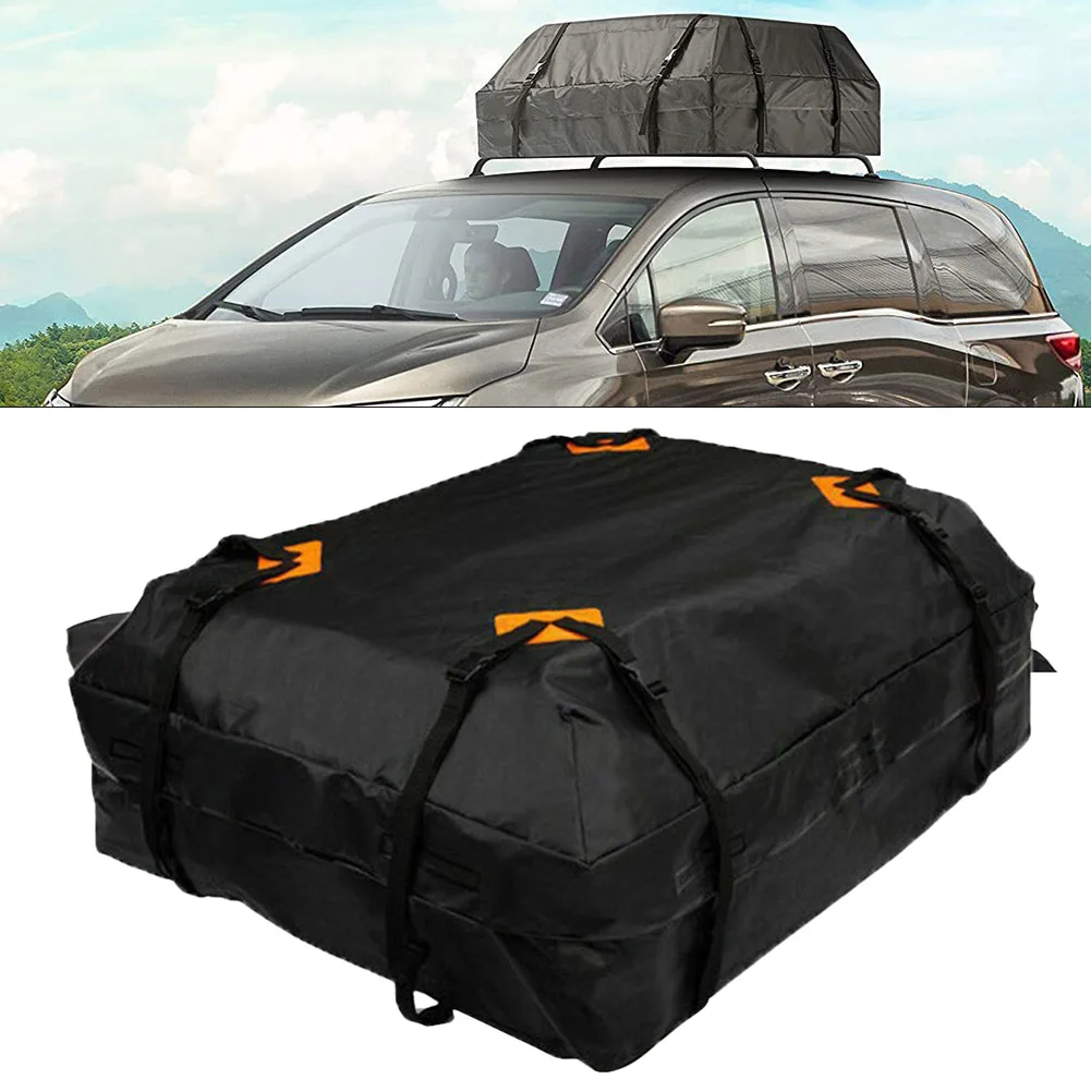 

Cargo Storage Bag Car Rooftop Bag Heavy Duty Waterproof Ample Storage Space Cargo Convenient Package Content Pictures