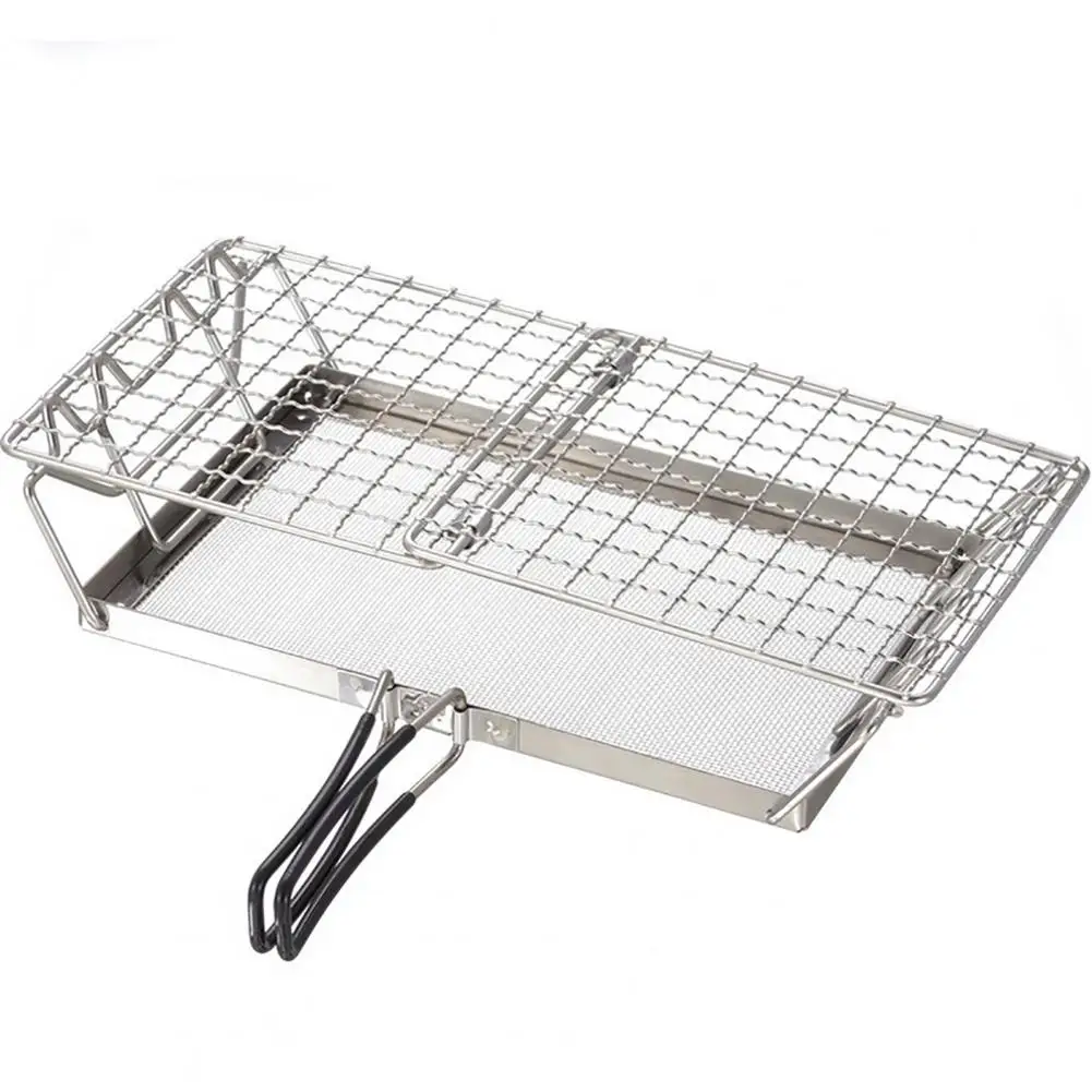 

Foldable Camping Bbq Tray Foldable Grilling Net Foldable Stainless Steel Toast Rack Premium Camping Bbq Supplies for Outdoor