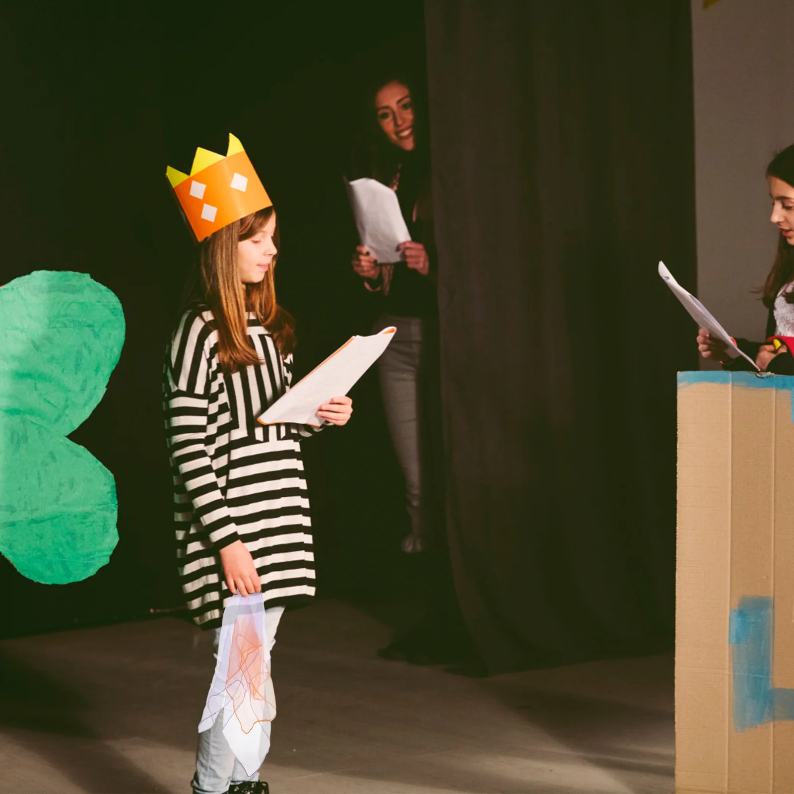 12Pcs Gradient Color Juggling Dance Scarves Premium Gauze Soft Comfortable for Kids Performance Stage Props Decoration