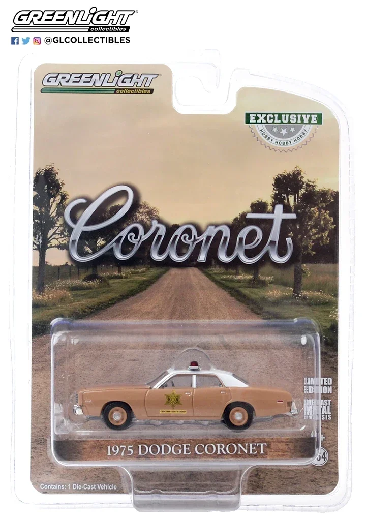 

1:64 1975 Dodge Coronet, литая под давлением модель автомобиля из металлического сплава, игрушки для коллекции подарков