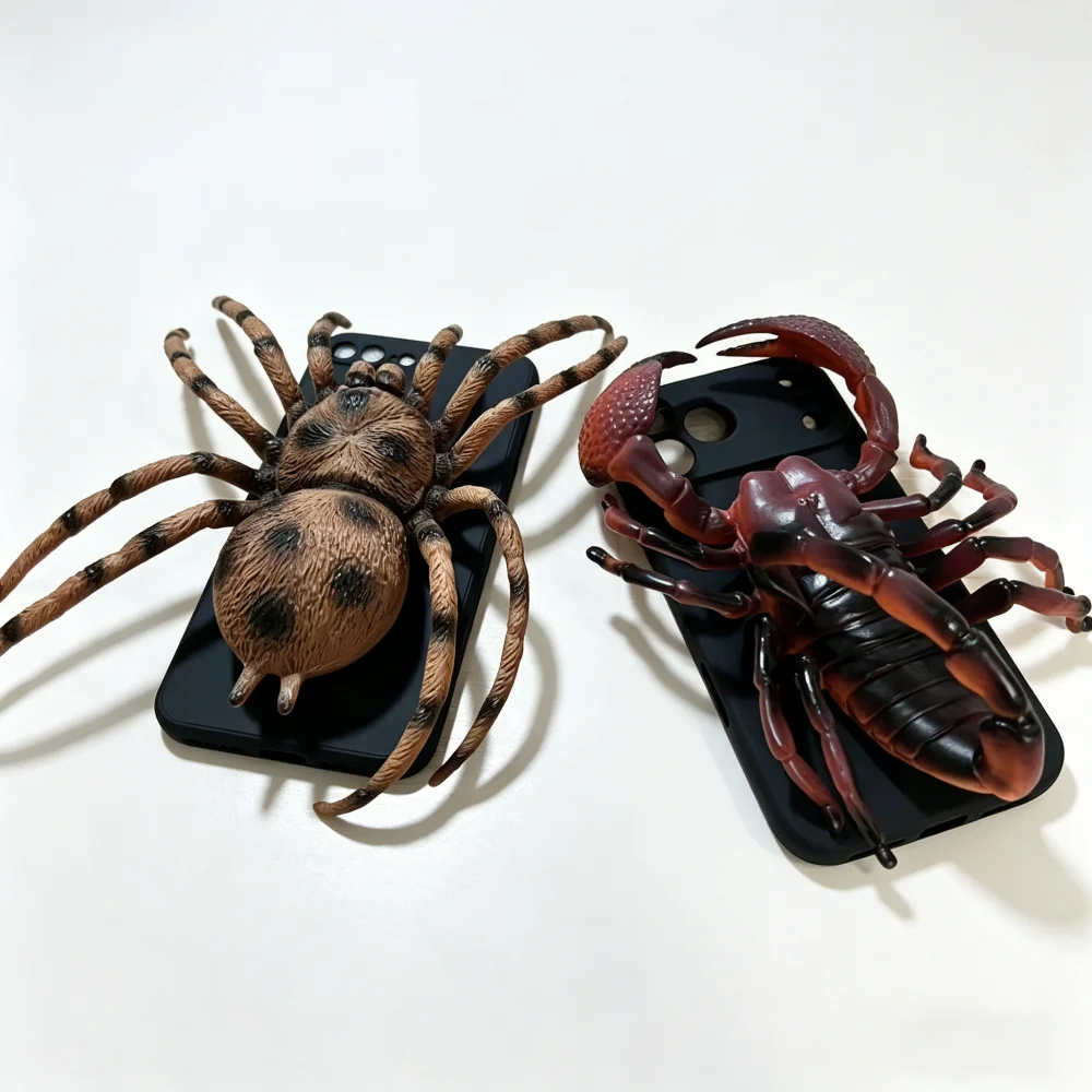 

Funny Prank 3D Insect Phone Case for iPhone 17 Pro Max 16 15 14 13 12 11 XS XR 7 8 Plus Creepy Spider Scorpion Shockproof Cover