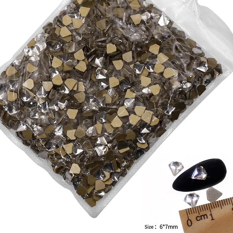 VDD P541-P580 Großhandel 1440 Stück Glas-Kristall-Strass mit flacher Rückseite, Glitzerstein in verschiedenen Formen für DIY-Bastelarbeiten, Nagelkunst und Dekoration – Detail 30