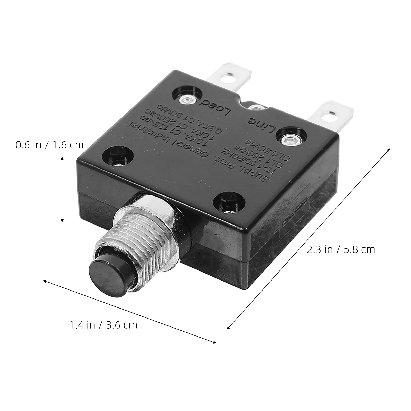 

Manual Reset Circuit Breaker 15A 125-250V 50V Dc Overload Protection For Car Auto Rv Boat