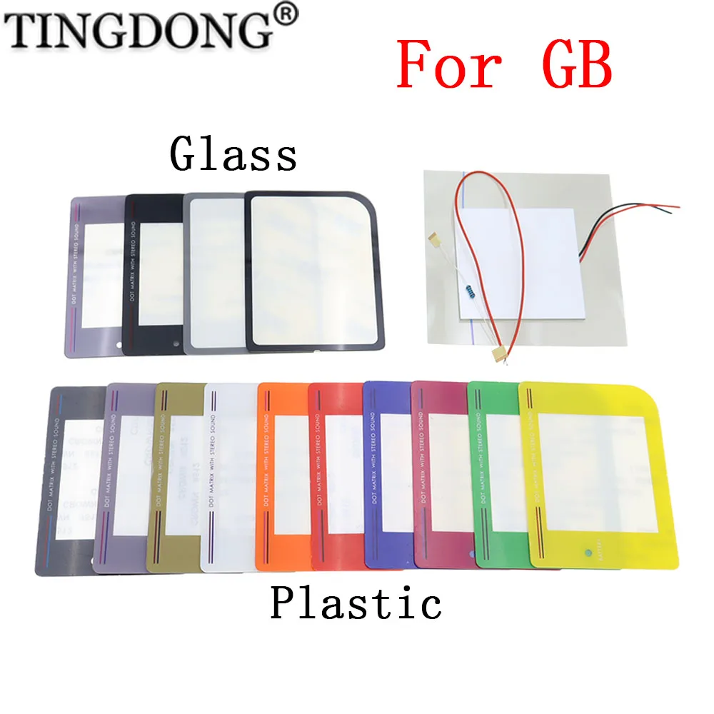 1Set Für Gameboy GB Kunststoff Glas Bildschirm Objektiv Konsole Bildschirm Hintergrundbeleuchtung Polarisator Film Ersatz Teile