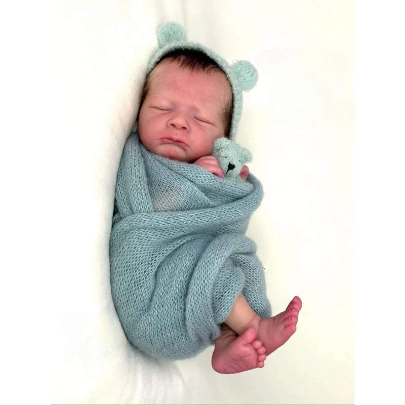 

19inch 48cm Unpainted Sleeping Doll Kit Milan with Cloth Body DIY Toy Doll Parts