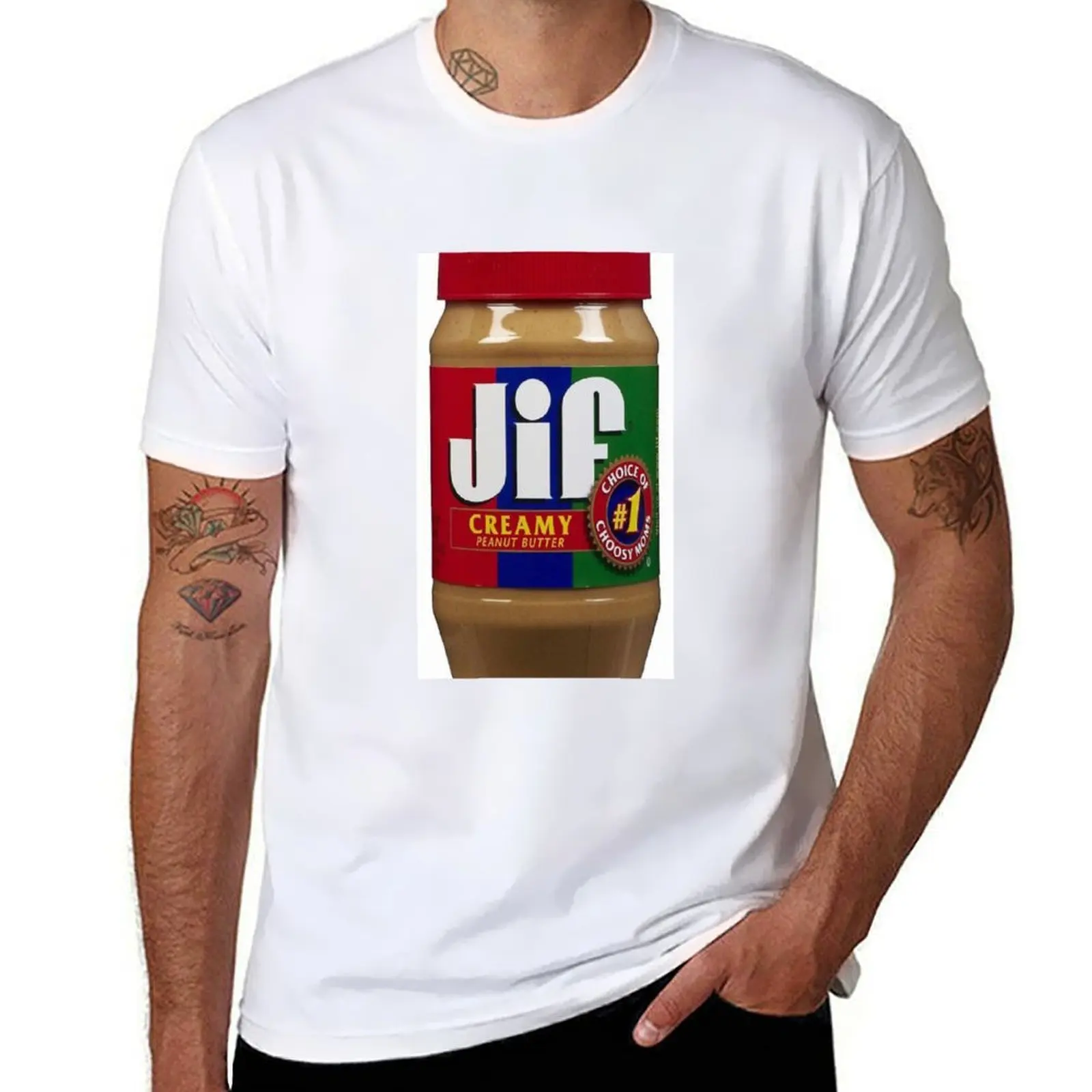 

Jif Peanut Butter Extra Creamy T-Shirt t shirts for man slim fit graphic t shirts for man T-Shirt