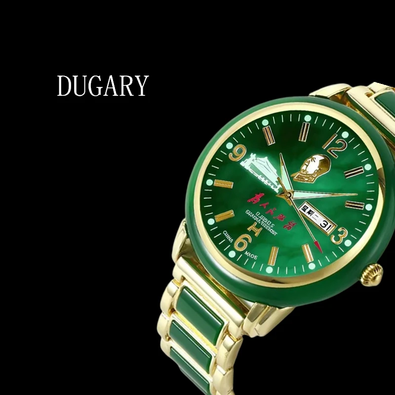 

Модные кварцевые часы DUGARY для мужчин, винтажные брендовые водонепроницаемые наручные часы 43 мм, Salute Chairman Mao Relojes Para, водонепроницаемые