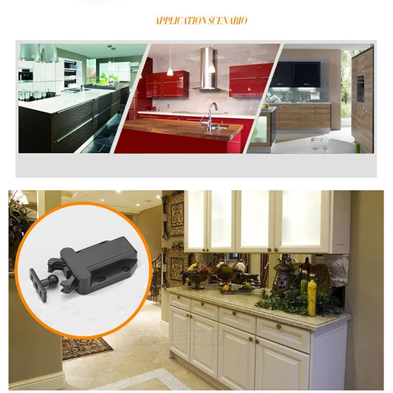 

Y42A-18-Pack Non-Magnetic Push To Open Catch Lock Drawer Cabinet Catch Press Latch Cupboard Bedroom