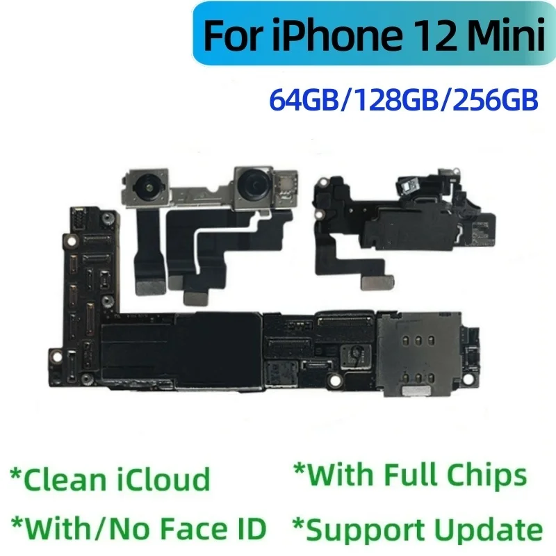 لوحة أم تم اختبارها 100% غير مقفلة لهاتف iPhone 12 mini 12 Pro Max تحديث دعم iCloud النظيف مع لوحة رئيسية للوحة المنطق لمعرف الوجه