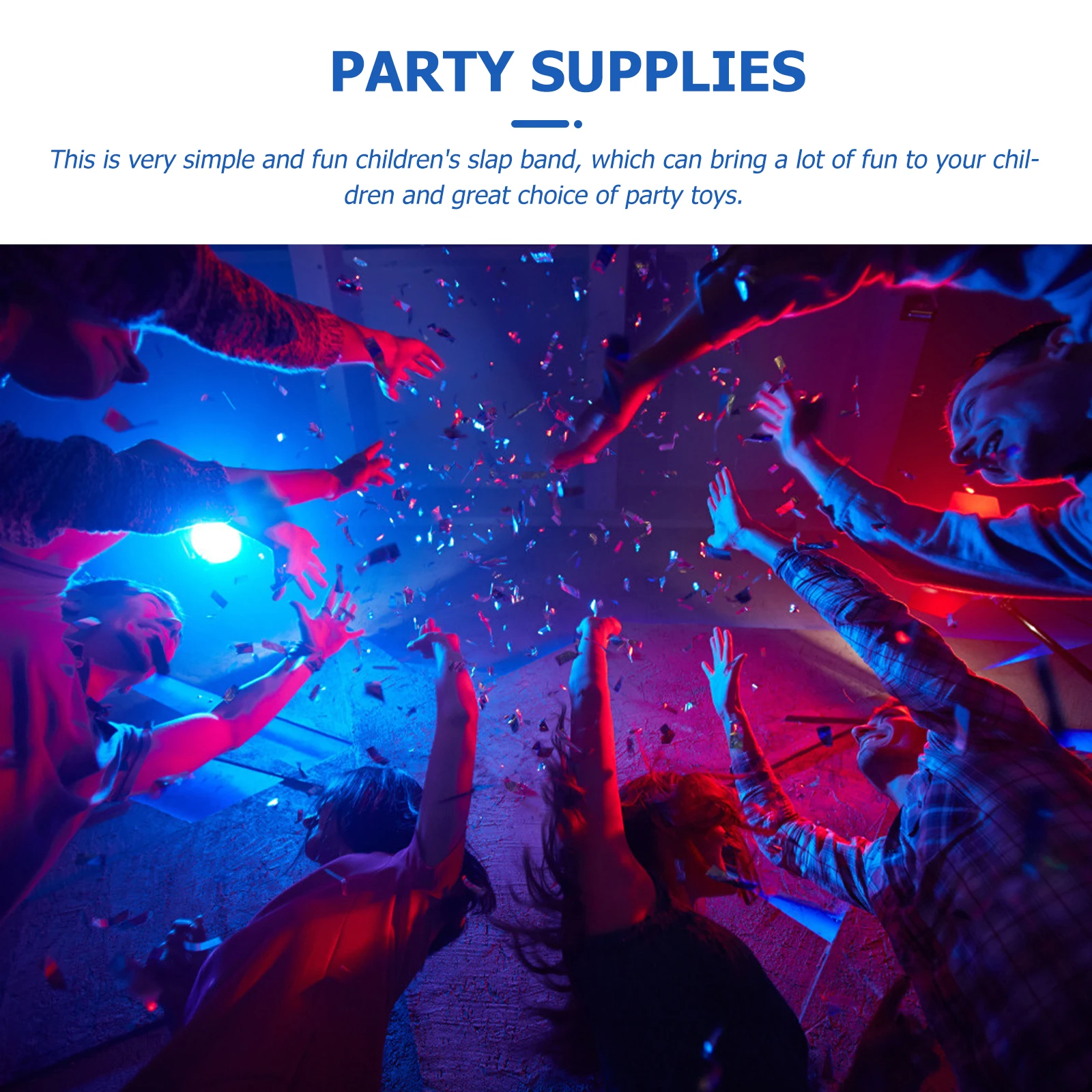 

100pcs Slap Bracelets Stylish Fun DIY White Kids Party Favors Birthday Game Prizes Bracelet Durability Comfort Wear