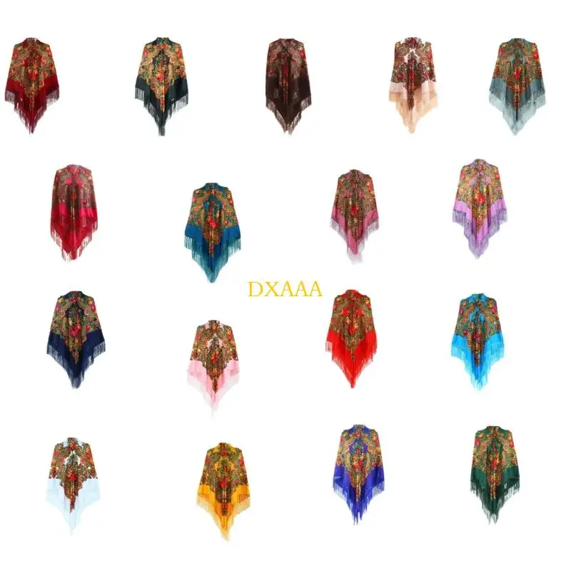 dxaa-ユニセックススタイリッシュなスカーフショールショルダーラップ、エスニックデザインでほとんどの季節に最適
