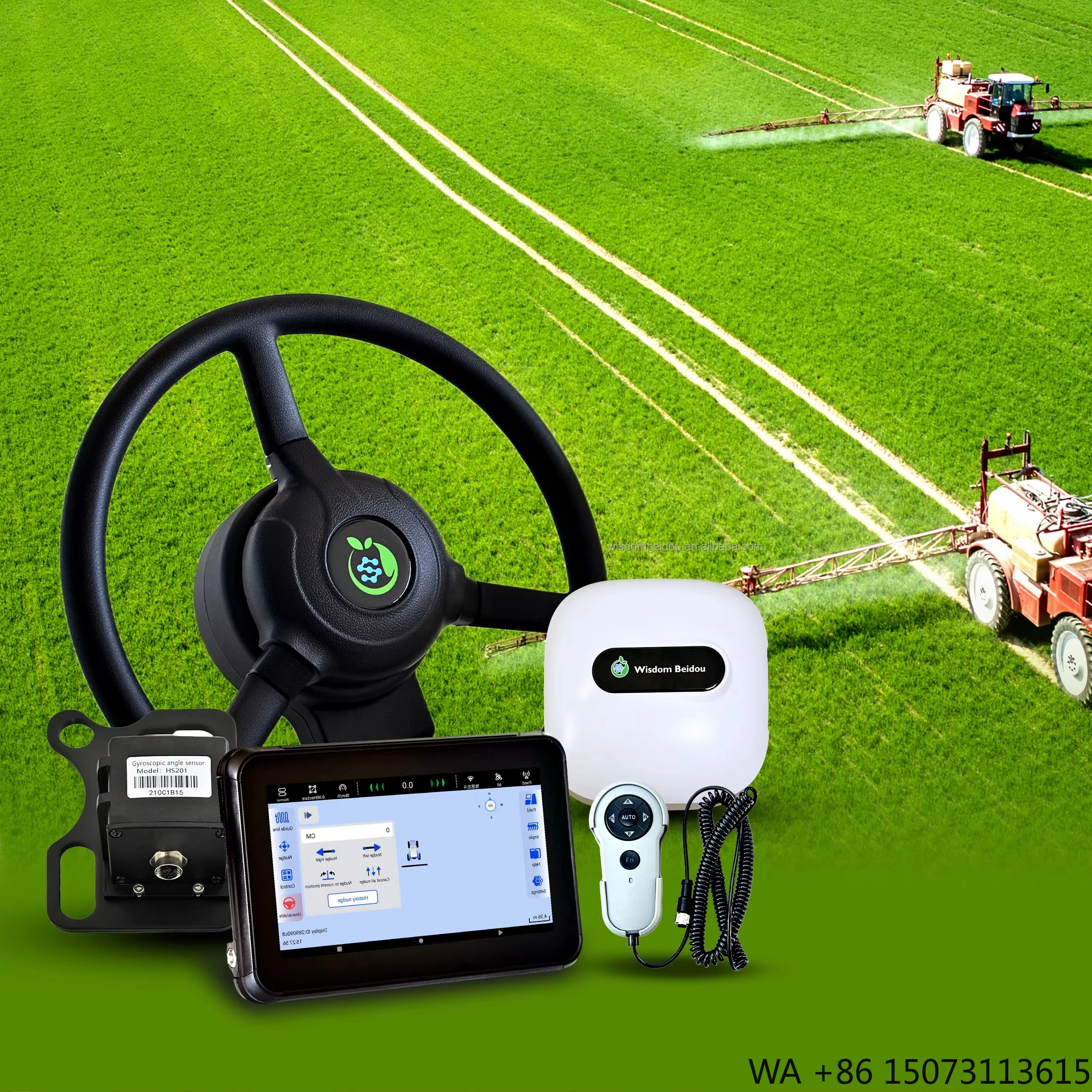 

2.5cm Accuracy RTK GNSS Base Station - Tractor GPS Navigation & Steering System