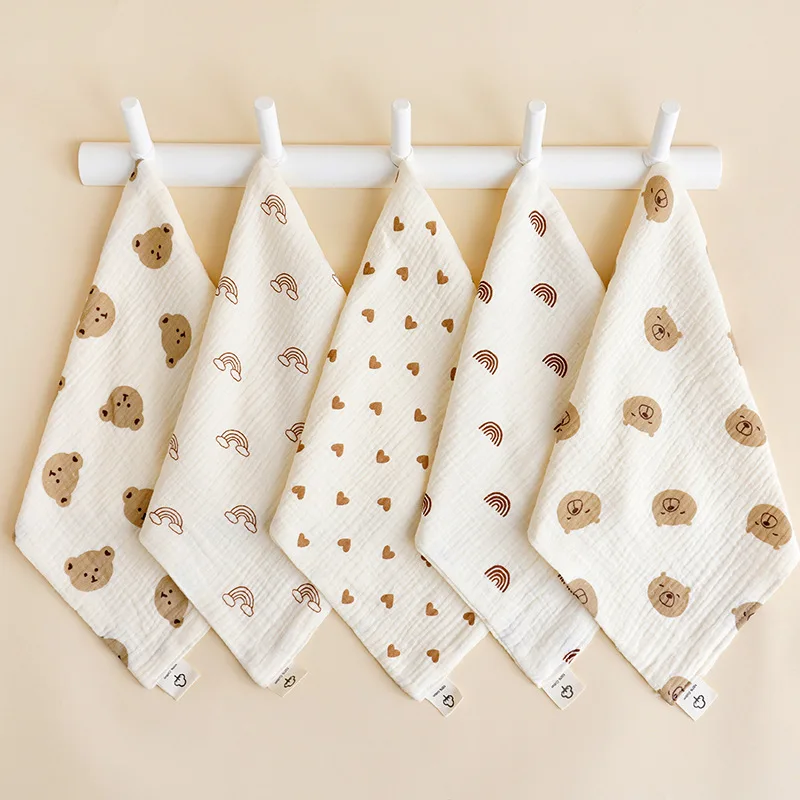 1/5pc Baby Face Towel Newborn Cotton Items Muslin Baby Bibs Handkerchief Towels Soft Saliva Towel Feeding Burp Cloths Facecloth