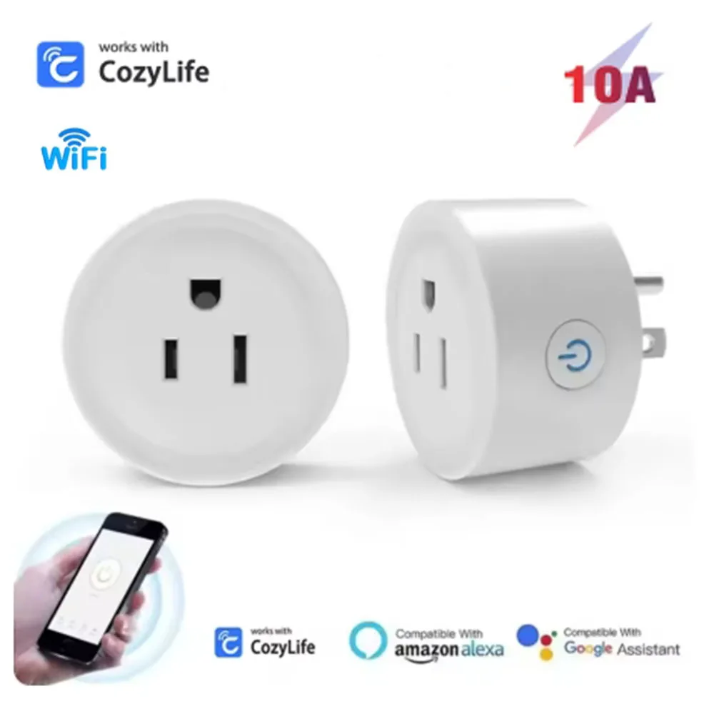 Cozylife Smart Socket US Plug 10A WiFi APP Remote Control Voice Control 100-240V smart Control Timer Work With Alexa Google Home