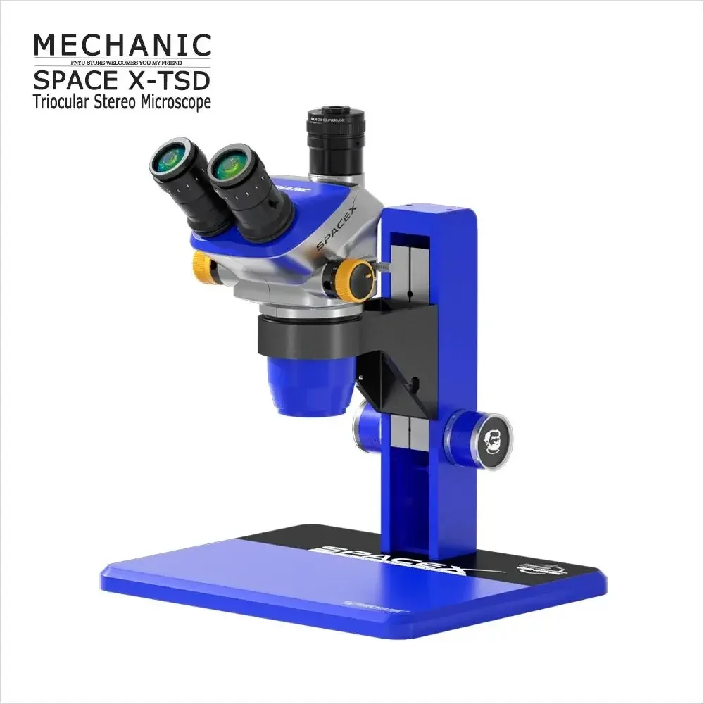 MECHANIC SPACE X-B11/SPACE X-TSD Trinocular Microscope 6.5X-52 X Continuous Zoom for Phones PCB Electronic Magnify Repair Tool