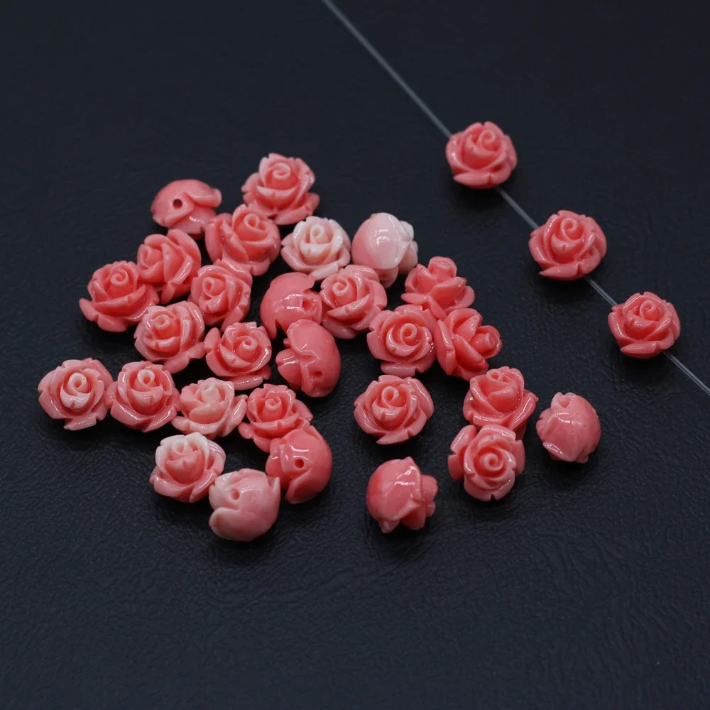 10pc/lot Fine Imitation Coral Beads Flower Shape Loose Spacer Bead for Jewelry Making Diy Fashion Necklace Bracelet Accessories