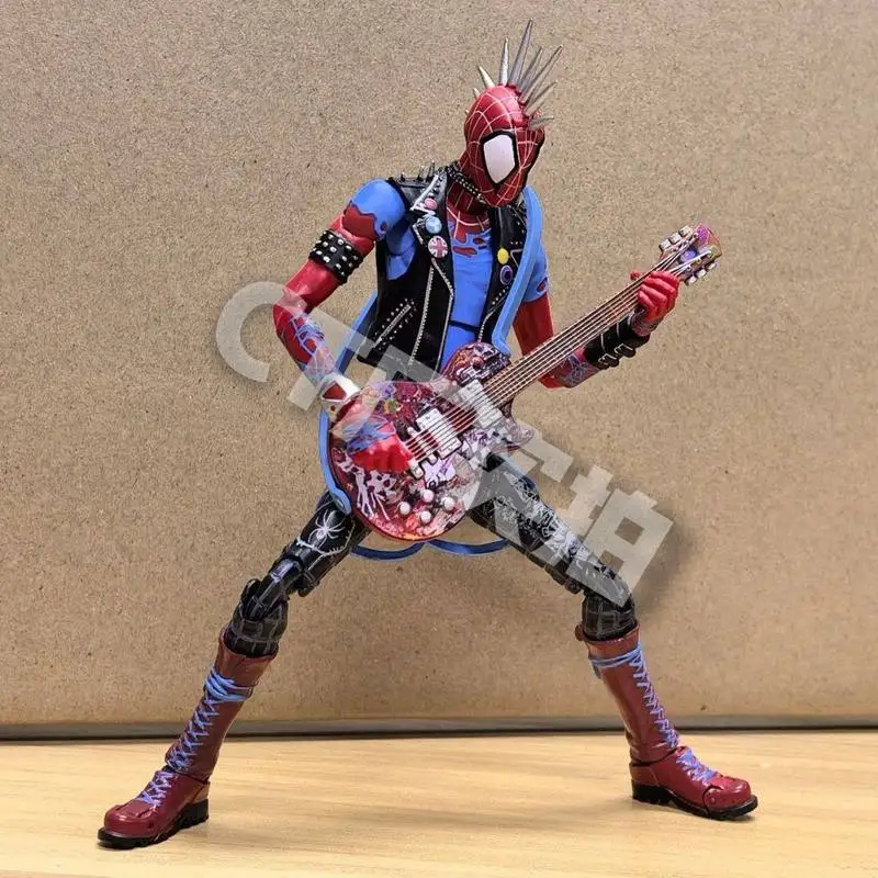 

Ct SHF Spider Punk Hobie Brown Action Figure Across The Spider Verse Articulated Collectible Model Toy For Adult Collection